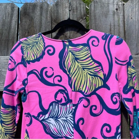 Lilly Pulitzer Pink Leaf-Print Midi Dress - Picture 11 of 11